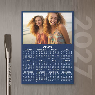 2027 Kalender met Foto Minimal Modern Magneet