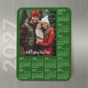 2027 Kalender met Foto - Modern Magneet