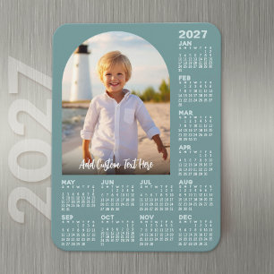 2027 Kalender met Foto - Moderne Boog Magneet