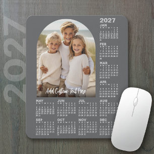 2027 Kalender met Foto - Moderne Boog Muismat