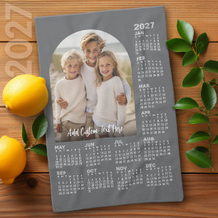 2027 Kalender met Foto - Moderne Boog Theedoek