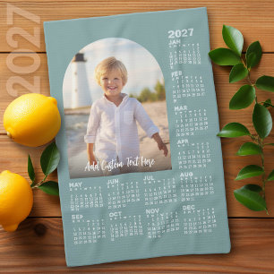 2027 Kalender met Foto - Moderne Boog Theedoek