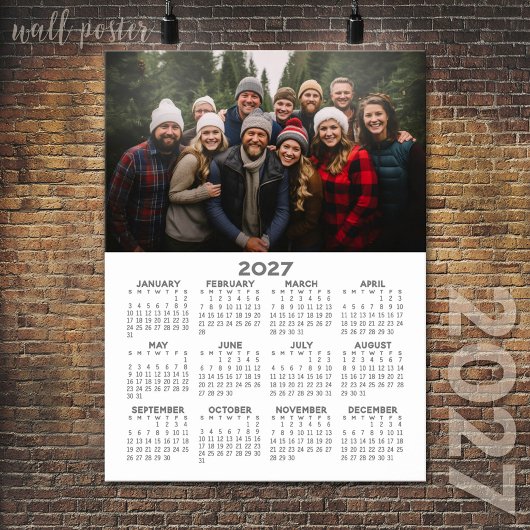 2027 Kalender met Foto - Overzicht van het hele ja