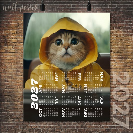 2027 Kalender met Foto Overzicht van het hele jaar