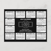 2027 Kalender met logo Contactinformatie Briefkaart (Voorkant)
