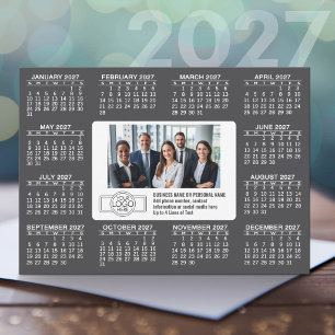 2027 Kalender met logo Contactinformatie Feestdagenkaart