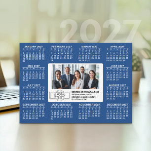 2027 Kalender met logo Contactinformatie Feestdagenkaart