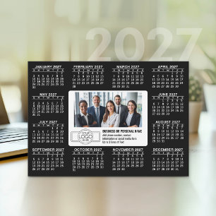 2027 Kalender met logo Contactinformatie Feestdagenkaart