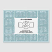 2027 Kalender met logo Contactinformatie Magneet (Voorkant)