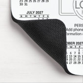 2027 Kalender met logo Contactinformatie Muismat (Hoek)