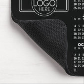 2027 Kalender met logo, QR-code, foto ZWART Muismat (Hoek)