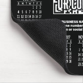 2027 Kalender met QR-code contactinfo Zwart Muismat (Hoek)