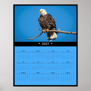 2027 Kalender met Steenarend - Doorborende blik Poster