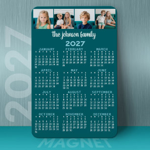 2027 Kalender met volledige weergave met 4 foto's Magneet