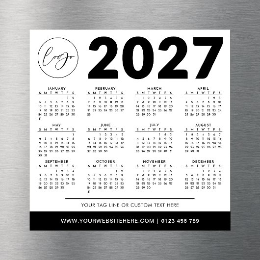2027 Kalender Minimalistisch Modern Eenvoudig Aang