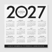 2027 Kalender Minimalistisch Modern Zakelijk Logo (Voorkant)