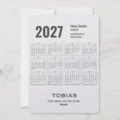 2027 Kalender QR Code Kerstkaart (Achterkant)