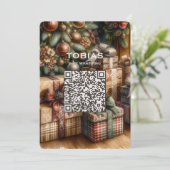 2027 Kalender QR Code Kerstkaart (Staand voorkant)