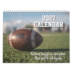 2027 Kalender Voetbal Sport Speler Fan Coach Team
