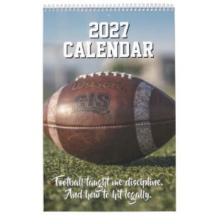 2027 Kalender Voetbalspeler Funny Motivational