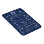 2027 Kalender voor het hele jaar Basic Mini Navybl Magneet (Rechterzijde)
