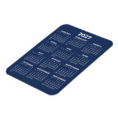 2027 Kalender voor het hele jaar Basic Mini Navybl Magneet (Linkerzijde)