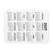 2027 Kalender voor het hele jaar Basic Minimaal Mi Magneet (Horizontaal)
