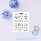 2027 Kalender voor het hele jaar - Basis Minimaal Flyer (Enkel)