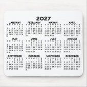 2027 Kalender voor het hele jaar - horizontaal Muismat (Voorkant)