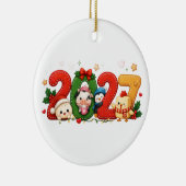 2027 Kerst Ornament schattig (Rechts)