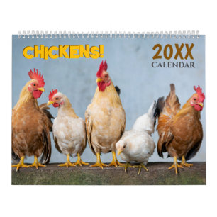 2027 Kippen Muurkalender Schattig Kalender
