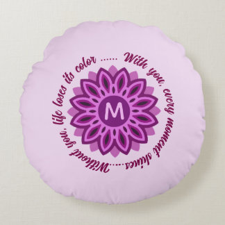 2027 KLEURRIJK MODERN CADEAU DOCHTER ZUSTER MOM  ROND KUSSEN