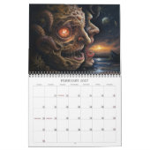 2027 Kosmische Duisternis 3 Surrealistische Horror Kalender (Feb 2027)