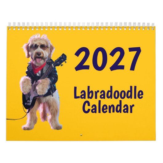 2027 Labradoodle hondenkalender Kalender (Hoes)