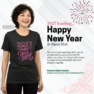 2027 Laden… Gelukkig Nieuwjaar Tri-Blend T-shirt