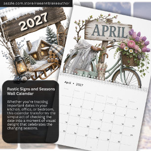 2027 Landelijke Tekens en Seizoenen Muurkalender Kalender