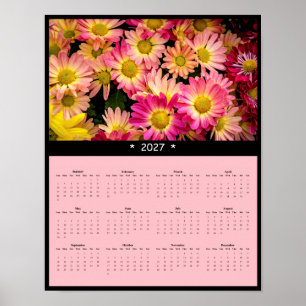 2027 Lentekalender met bloemen Muurkalender Tuinon Poster