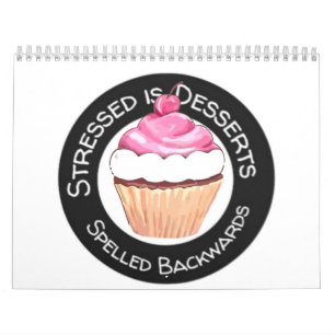 2027 Leuk Gestrest Is Desserts Omgekeerd Geschreve Kalender
