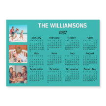 2027 Leuke Kleurrijke Kalender Foto Collage Magnee
