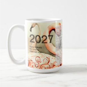 2027 Levendige Flamingo Kudde Tropische Kunstkalen Koffiemok
