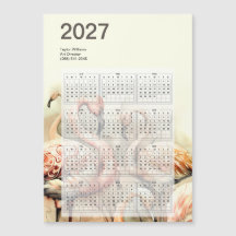 2027 Levendige Flamingokudde Tropische Kalenderkaa