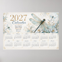 2027 Libelle Muurkalender Poster