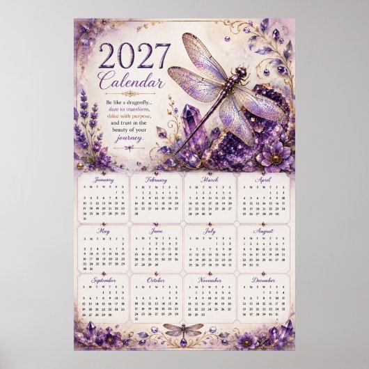 2027 Libelle Muurkalender Poster (Voorkant)