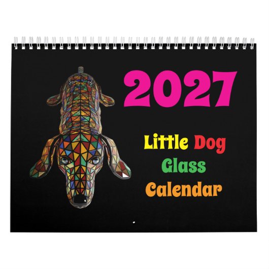 2027 Little Dog Glass Agenda Kalender (Hoes)