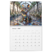 2027 Little Dog Glass Agenda Kalender (Jan 2027)