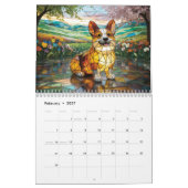 2027 Little Dog Glass Agenda Kalender (Feb 2027)