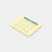 2027 Maandkalender Blauwe Versie Post-it® Notes (Schuin)