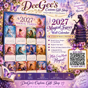 2027 Magische Feeën Muurkalender Poster
