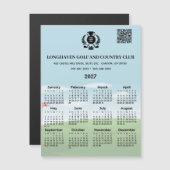 2027 Magneetkalender Golfclub League Logo QR Code (Voorkant / Achterkant)