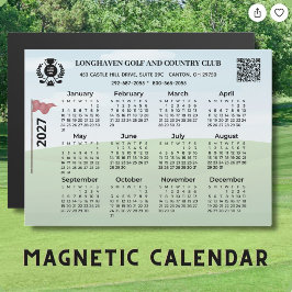 2027 Magneetkalender Golfclub Logo QR Code